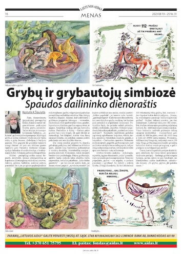 Cartoon: Symbiosis of fungi and mushroom (medium) by Kestutis tagged mushroom,summer,newspaper,kestutis,lithuania