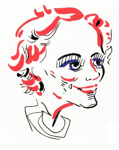 Cartoon: Theater actress Jurate Sirvyte (medium) by Kestutis tagged actress,theater,sketch,kestutis,lithuania