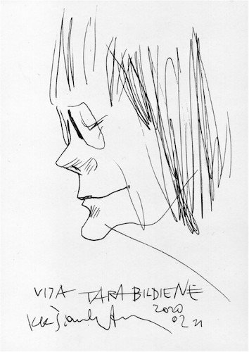Cartoon: Vija Tarabildiene (medium) by Kestutis tagged art,kunst,artist,kestutis,lithuania,sketch