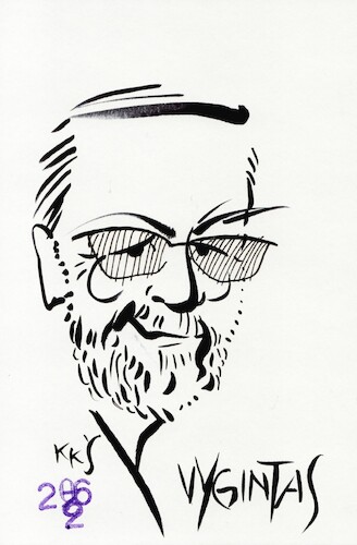 Cartoon: Vygintas Alisauskas (medium) by Kestutis tagged sketch,art,kunst,kestutis,lithuania