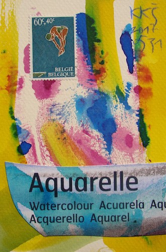 Cartoon: Watercolors pool (medium) by Kestutis tagged watercolors,pool,dada,postcard,mail,art,sports,kestutis,lithuania,kunst