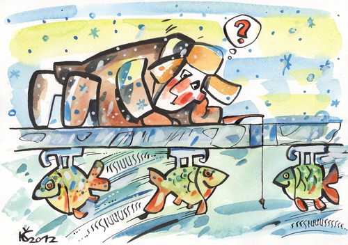 Cartoon: WHERE DID THE FISH DISAPPEAR? (medium) by Kestutis tagged lithuania,kestutis,fishing,ice,winter,adventure,anglig,fish
