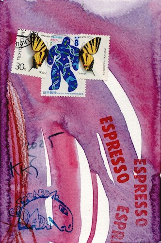 Cartoon: Where is the airport (medium) by Kestutis tagged airport,art,kunst,briefmarke,kestutis,lithuania,dada,postcard