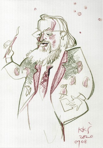 Cartoon: Alvydas Jancevicius (medium) by Kestutis tagged actor,sketch,kestutis,lithuania