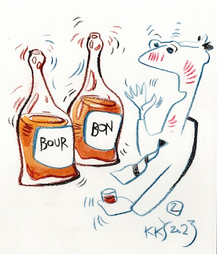 Cartoon: Bourbon. The ninth cup (medium) by Kestutis tagged bourbon,cup,whisky,ninth,kestutis,lithuania