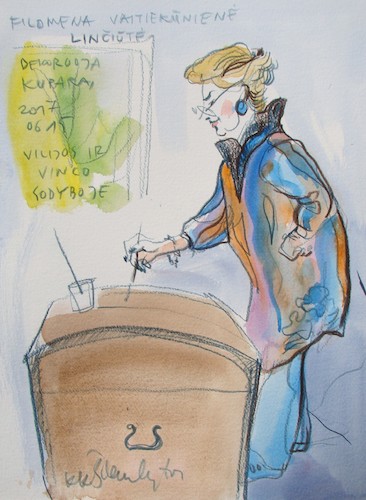 Cartoon: Filomena (medium) by Kestutis tagged sketch,watercolor,kestutis,lithuania,kunst,art
