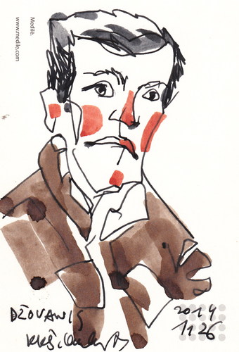 Cartoon: Giovanni (medium) by Kestutis tagged portrait,painter,designer,sketch,kestutis,lithuania