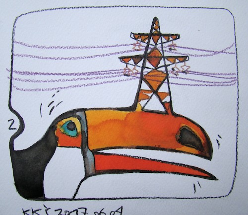 Cartoon: New toucan problem (medium) by Kestutis tagged brazil,amazon,worldwide,wave,kestutis,lithuania