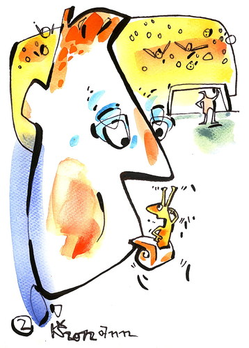 Cartoon: REFEREE WHISTLE (medium) by Kestutis tagged referee,whistle,football,soccer,fußball,sport,kestutis,siaulytis,lithuania,adventure