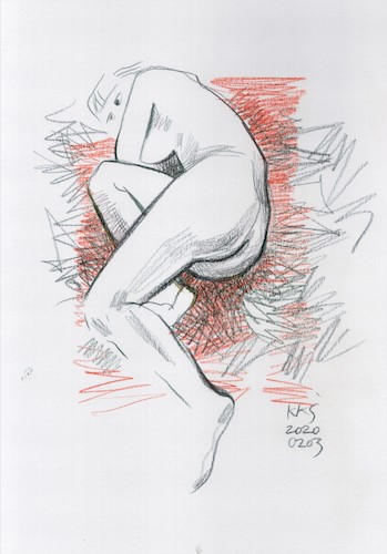Cartoon: Sketch art. Artist and model 11 (medium) by Kestutis tagged sketch,art,artist,model,kestutis,lithuania