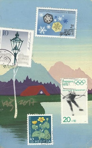 Cartoon: Spring art (medium) by Kestutis tagged spring,art,dada,postcard,mail,post,comic,stamp,kestutis,lithuania,winter
