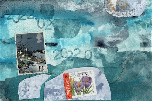 Cartoon: Spring is coming. February March (medium) by Kestutis tagged dada,postcard,spring,flower,philately,winter,kestutis,lithuania