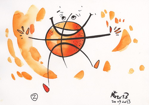 Cartoon: VICTORY (medium) by Kestutis tagged euro,eurobasket,bal,sport,lithuania,kestutis,basketball,victory,final