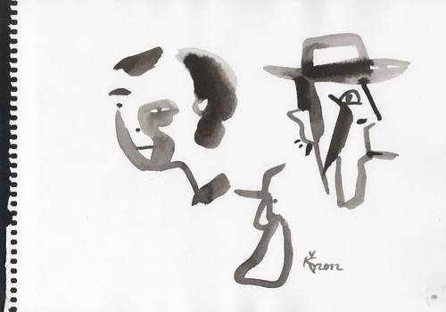 Cartoon: WESTERN. ONCE UPON... (medium) by Kestutis tagged cardinale,claudia,actor,sketch,film,movies,cinema,western