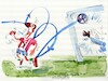 Cartoon: A fatal ricochet (small) by Kestutis tagged fatal ricochet football world cup qatar fifa 2022 kestutis lithuania soccer