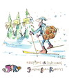 Cartoon: Basketball and Biathlon (small) by Kestutis tagged sport,basketball,winter,kestutis,lithuania