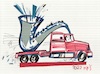 Cartoon: Canadian truckers jazz in Ottawa (small) by Kestutis tagged jazz,blues,truckers,protest,freedom,convoy,canada,kestutis,lithuania