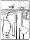 Cartoon: CITY AND MAN (small) by Kestutis tagged city man kestutis lithuania competition catalog home