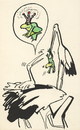 Cartoon: DESIRED (small) by Kestutis tagged frog,stork,nature,animal,bird,vogel,ornithology,spring,kestutis,lithuania