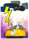 Cartoon: DIRECTOR (small) by Kestutis tagged director boss chief blitz lightning signature dokument