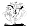 Cartoon: Equestrian (small) by Kestutis tagged equestrian,sport,olympics,olympiade,kestutis,lithuania,horse,pferd