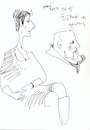 Cartoon: Exhibition viewer and artist (small) by Kestutis tagged sketch kestutis lithuania art kunst