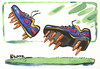 Cartoon: FOOTBALL AND BIONICS (small) by Kestutis tagged football,bionics,carrot,fußball,fossball,2012,euro,science,soccer,wissenschaft,sport