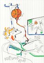 Cartoon: Help for a basketball fan (small) by Kestutis tagged basketball,fan,kestutis,lithuania