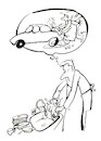 Cartoon: In the home kitchen (small) by Kestutis tagged home,kitchen,car,man,autocar,kestutis,lithuania