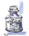 Cartoon: INK FISH (small) by Kestutis tagged ink,fish,pen,nature,kestutis,communication