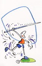 Cartoon: London Olympics. Javelin (small) by Kestutis tagged oondon,olympics,javelin,sport,summer,2012,uk,england,kestutis,athletics