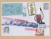 Cartoon: Mail art with. Espresso (small) by Kestutis tagged mail art kunst kestutis lithuania
