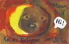 Cartoon: Moon hid (small) by Kestutis tagged solar eclipse astronomy moon dada postcard kestutis lithuania