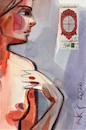Cartoon: Near the window (small) by Kestutis tagged window,postcard,art,kunst,sketch,kestutis,lithuania