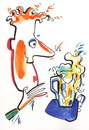 Cartoon: OKTOBERFEST (small) by Kestutis tagged oktoberfest,beer,bier,strip,foam,schaum,kestutis,siaulytis,lithuania,adventure