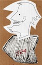 Cartoon: One-line portrait (small) by Kestutis tagged oneline,portrait,dada,postcard,art,kunst,kestutis,lithuania