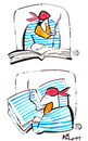 Cartoon: PIRATE A READER (small) by Kestutis tagged pirate book reader pipes