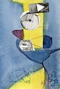 Cartoon: Profile with an eyebrow (small) by Kestutis tagged dada,postcard,art,kunst,kestutis,lithuania