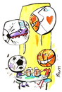 Cartoon: REMINISCENCES (small) by Kestutis tagged reminiscences football basetball fußball soccer sport beer