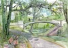 Cartoon: Resort town. Druskininkai 2 (small) by Kestutis tagged resort,town,art,kunst,kestutis,lithuania,watercolor,druskininkai,sketch