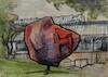 Cartoon: Sculpture - asteroid in Druskini (small) by Kestutis tagged sculptor,art,kunst,asteroid,resort,kestutis,lithuania
