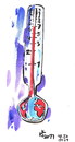Cartoon: SEVEN BILLION - GLOBAL WARMING (small) by Kestutis tagged seven,billion,thermometer,world,people,global,warming,milliard