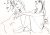 Cartoon: Sketch. Girls and sun (small) by Kestutis tagged girl,sun,sketch,kestutis,lithuania