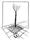 Cartoon: SPRING IN THE CITY (small) by Kestutis tagged spring,city,stadt,frühling,tree,baum