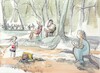 Cartoon: Sunday by the creek (small) by Kestutis tagged aquasketch,sketch,summer,kestutis,lithuania,creek,sunday