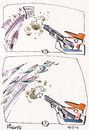 Cartoon: TRENCH SHOOTING (small) by Kestutis tagged menu,trench,shooting,sport,london,2012,olympics,kestutis,lithuania,summer,rifle,gewehr