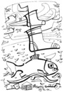 Cartoon: Marine fish swim to Santa Claus (small) by Kestutis tagged fish nature winter wind sails sailor meer sea christmas xmas weihnachten kestutis santa claus fluss