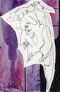 Cartoon: Two portrait sketches 1 (small) by Kestutis tagged portrait,sketch,dada,postcard,art,kunst,kestutis,lithuania