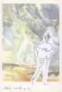 Cartoon: Walk in the landscape (small) by Kestutis tagged dada postcard landscape kestutis lithuania