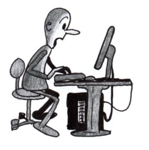 Cartoon: At work (medium) by chrim tagged chrim,pencil,pc,cartoon,office